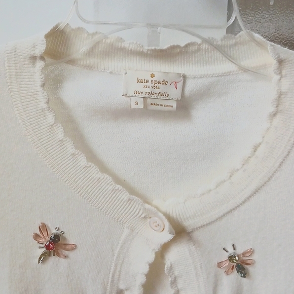 🐝 Rare Kate spade jeweled cardigan 🐝 🐝 - Picture 2 of 7